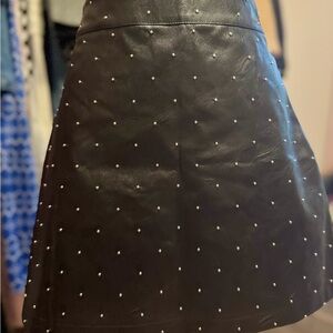 Altar'd State Black Studded A-Line Skirt